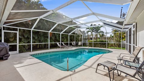 Electric heated pool area