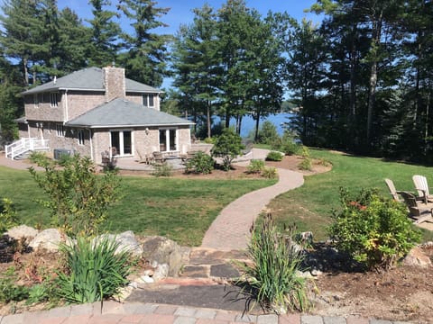 View of Home with Lake in background