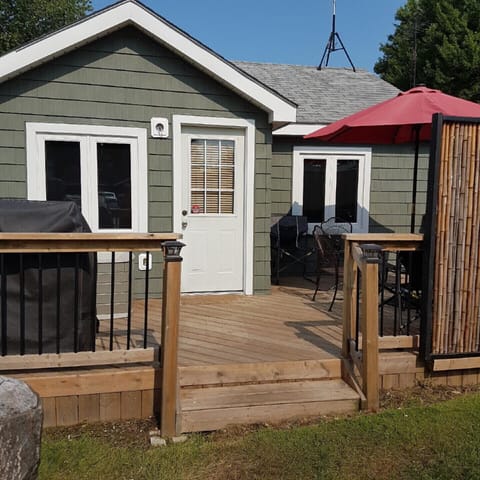 Front deck and entrance to property