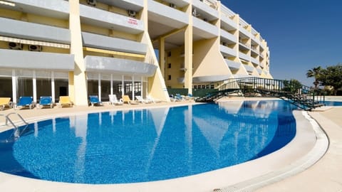 Condo building and pool