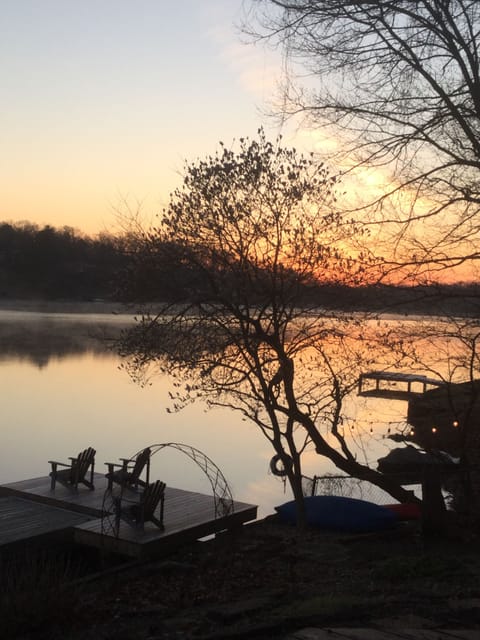 Sunrise from the back patio/deck in early spring taken by a guest.  Thanks!