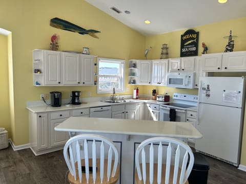 We just added quartz countertops in the kitchen. 