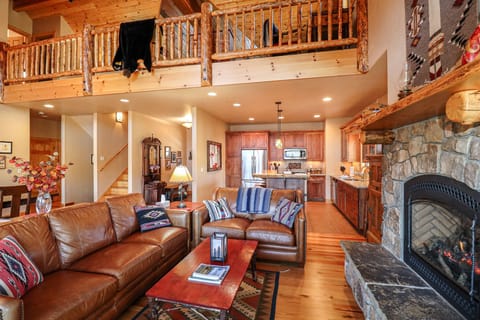 Living area with gas fireplace
