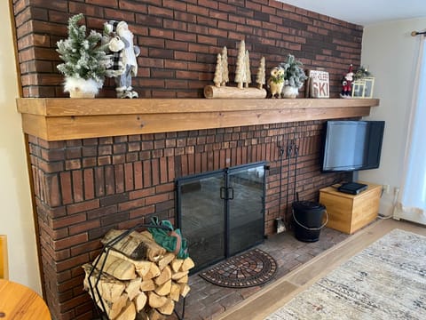 Wood burning fireplace