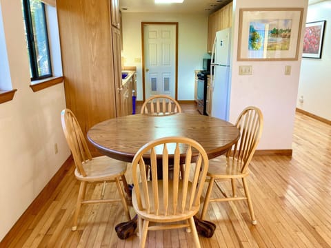 Dining area looking onto kitchen