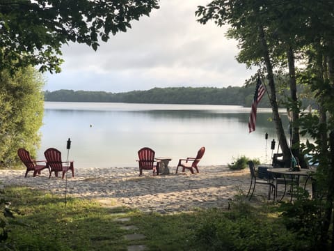 Lounge on your private beach with access to a pristine 158 acre fresh water pond