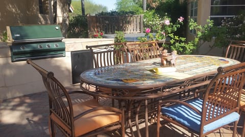 tiled hand made patio table and chairs 