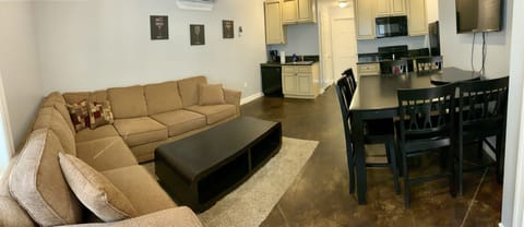 Living Room, Dining Room, and Kitchen