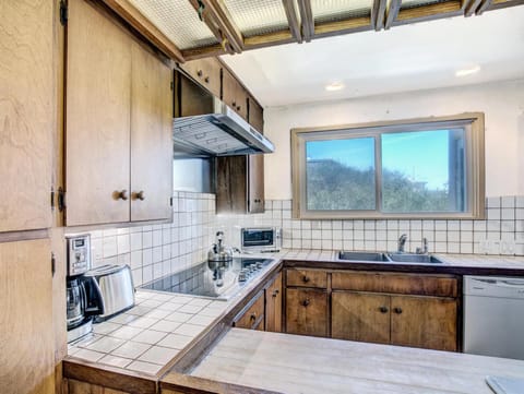 This spacious kitchen has plenty of prep space.
