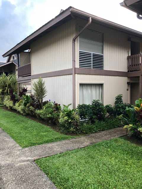 Exterior - looking at window into our ground floor condo 