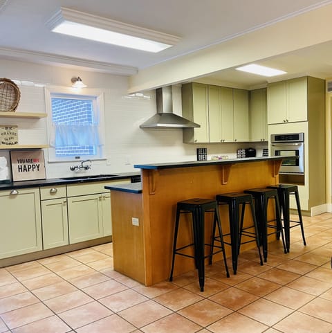 Breakfast bar for morning or beverage bar for evening!