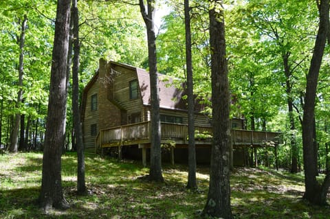 Hermitage enjoys a forested setting, not far from Deep Creek Lake frontage