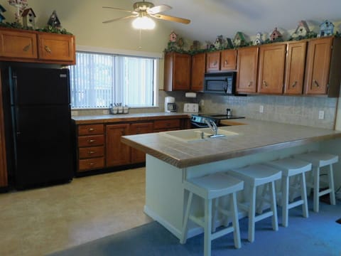 Fully Stocked Kitchen with Coffee Maker, Pots, Pans & Dishes for 8
