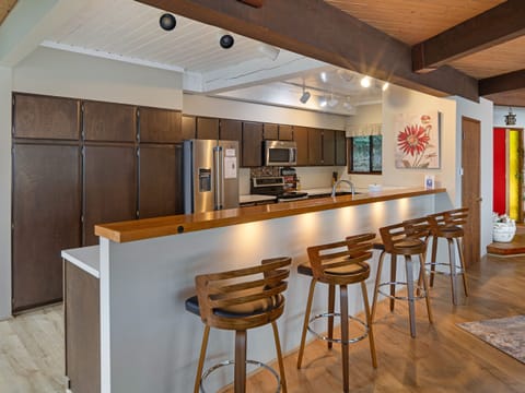 Enjoy the comfort of the new bar stools.