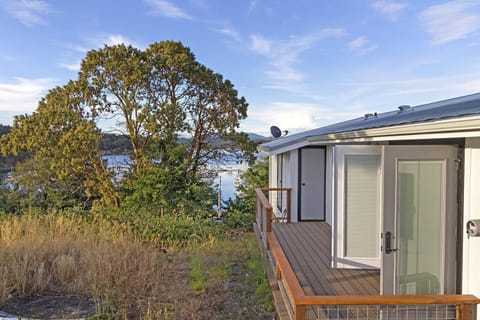 Private deck with French doors