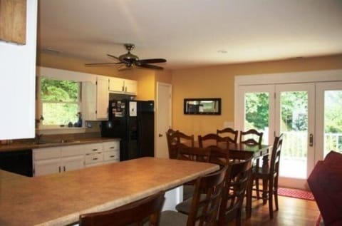 Kitchen / dining area - opens to deck through French doors
