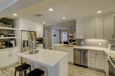 Kitchen - Newly renovated kitchen with stainless steel appliances.