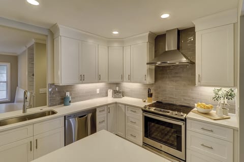 Newly renovated kitchen - Newly renovated kitchen with stainless steel appliances.