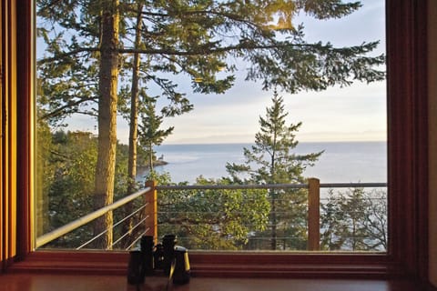 Limekiln Lighthouse seen from the window and deck