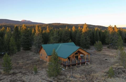 Aerial view of Bear Hollow Cabin.