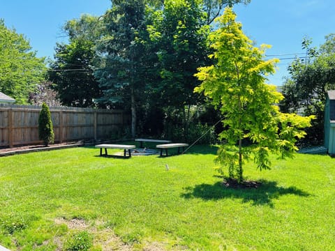 large yard to run and play.. fur baby will love to roam 