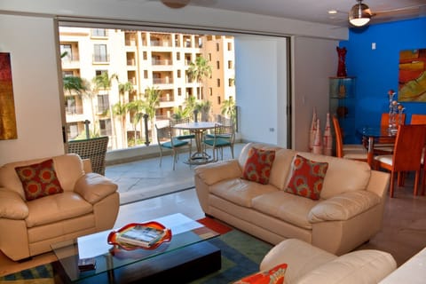 Living room with view to terrace