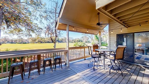 Private Deck with Bar Seating and Dining