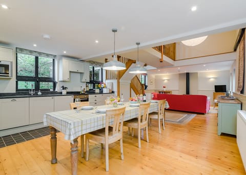 Perfect for a get together. Open plan kitchen, dining and living room.