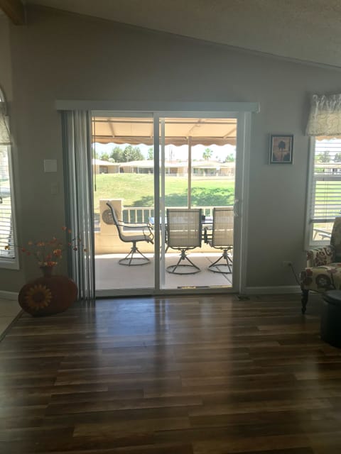 Sliding doors out onto the patio