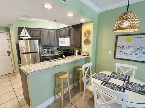 Kitchen and Dining areas open to living room