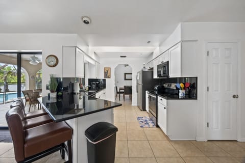 New kitchen added a year ago maintaining a little Spanish flavor.