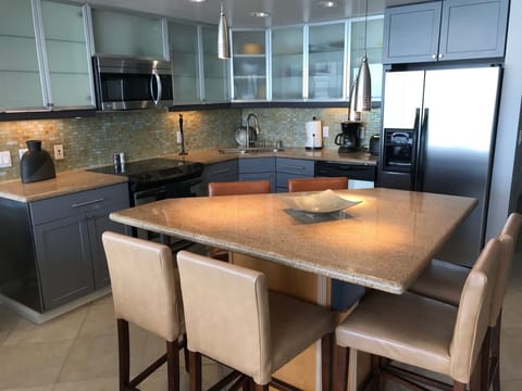 Fully Furnished Upscale Kitchen.
