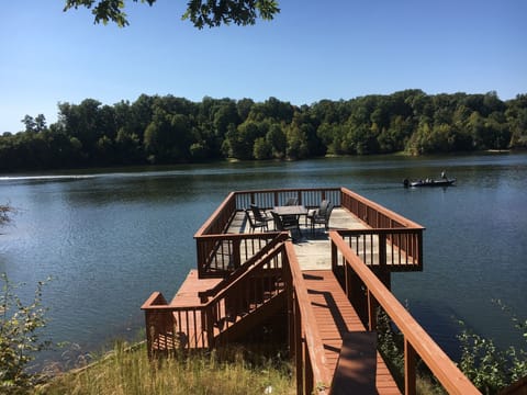 Private dock with patio on the roof