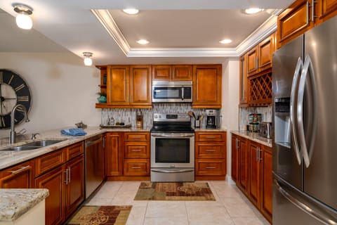 All that you can need in your kitchen away from home...spacious kitchen -wines