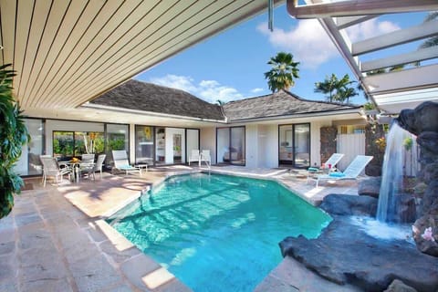 Welcome to the Hawaiian Waterfall House in Sunny Poipu, featuring a private Hawaiian pool oasis