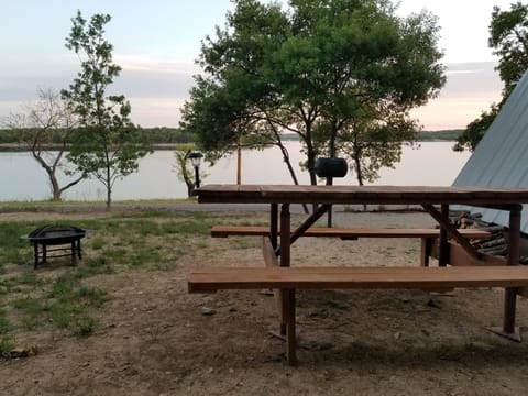 BBQ/ Picnic area stocked with firewood