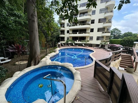 pool and jacuzzi