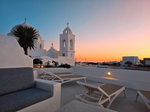 rooftop at sunset