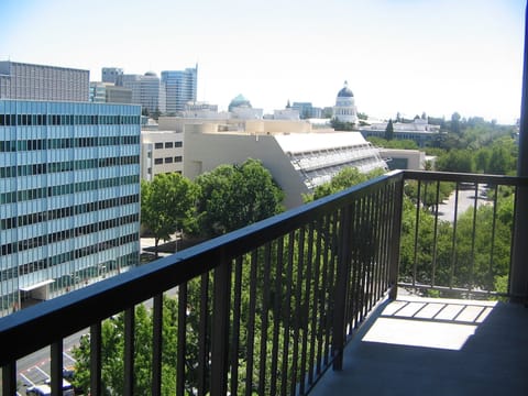 View from the 35 foot long balcony.