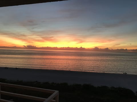 Nightly sunset shows.  The lanai looks due west over the Gulf of Mexico.
