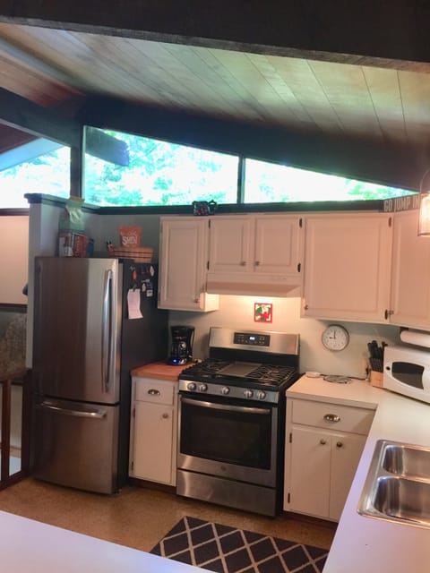 Stainless steel appliances.