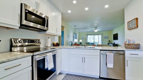 Tastefully remodeled kitchen.