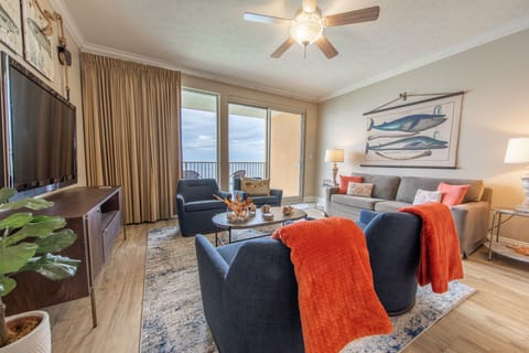Gulf front living room.