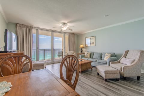 Gulf front living and dining room.