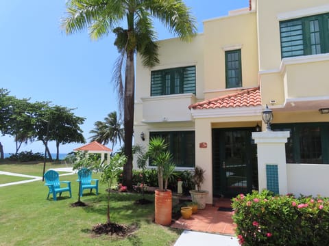 View of Villa taken in June of 2025. Ocean & beach are behind gazebo.