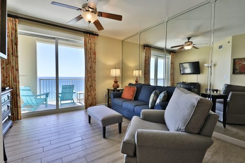Gulf front living room.