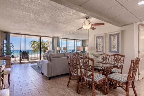 Gulf front living room.  Unbeatable views of the Gulf!