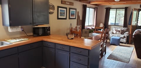 Lots of counter space in kitchen.