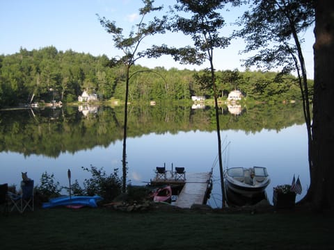 Serene lakefront view