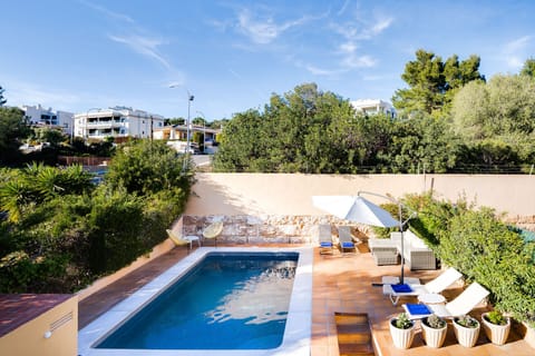 Swimming pool with terrace in Villa Bonanova, Palma de Mallorca